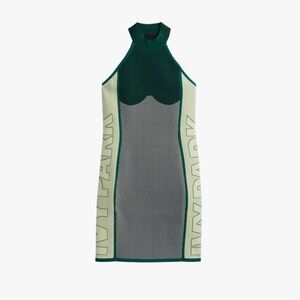 Adidas Ivy Park Knit Logo Dress Size 4XL Green Bodycon Stretch Mini.